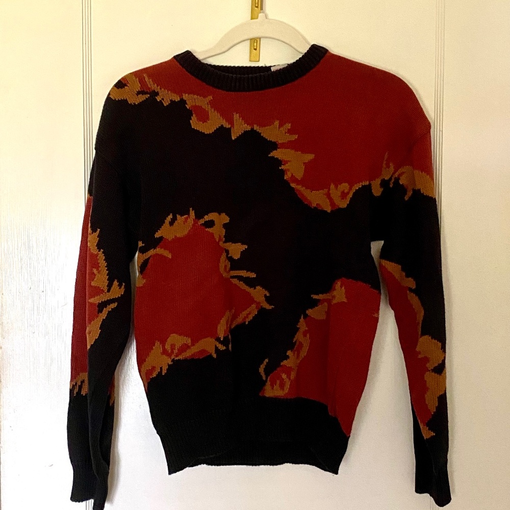 Aurea Black & Orange Sweater